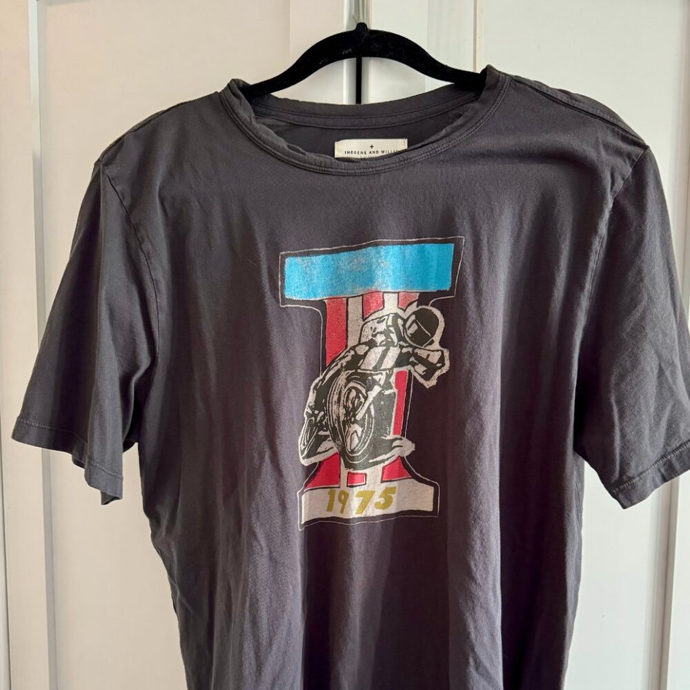 Imogene + Willie Vintage Stle 1975 Motor Bike Tee Black XL